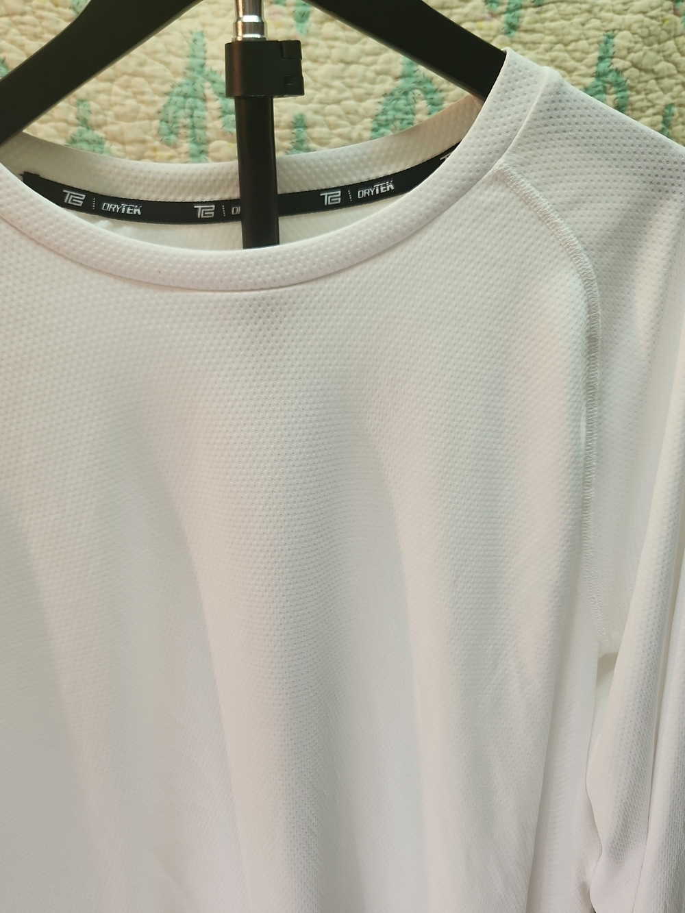 Mens Tek Gear dry Tek White Performance Long-Sleeve Top XXL
